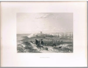 GRABADO ACERO HARTLEPOOL C1842 - Imagen 1 de 1