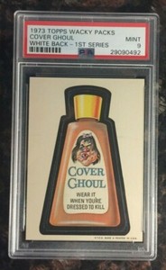 1973 Topps Wacky Packages Cover Ghoul 1st Series White Back PSA 9 MINT Card