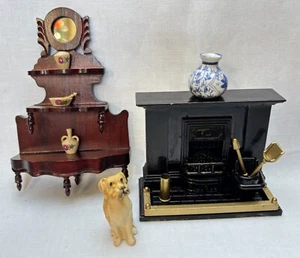 Doll house Victorian fireplace (Sylvanian Families)-overmantle-accessories 1:12 - Picture 1 of 13