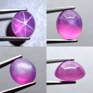 5.50 Ct 10x8.5 MM Magenta Pink Star Sapphire 6 Rays Lab Created Corundum VS8147 - Picture 1 of 6
