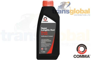 Ready to Use Super Longlife Red Antifreeze & Coolant - 1 Litre Bottle - COMMA - Picture 1 of 1