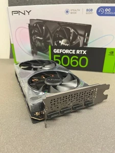 PNY nVidia GeForce RTX 5060 8GB DDR7 PCIe 5.0 Dual Fan OC Grafikkarte - Bild 1 von 8
