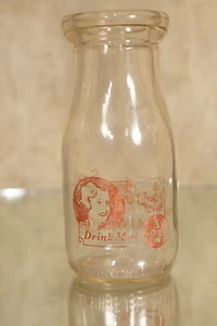 Antique Chas Jones & Sons Glass Milk Bottle Small - Picture 1 of 7