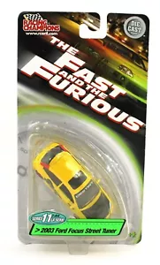 1:64 Racing Champions THE FAST & FURIOUS Yellow 2003 Ford Focus Tuner *NIP* - Picture 1 of 1