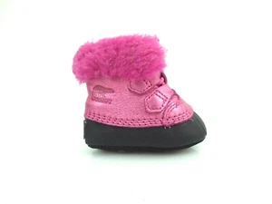 SOREL Baby Girls Boots Insulated Pink/Black NN2750-695 Size 2 [B1] - Picture 1 of 5