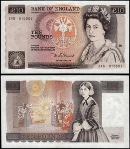 ENGLAND 10 PFUND SOMERSET (B346) PRÄFIX Z AUNC - Bild 1 von 1