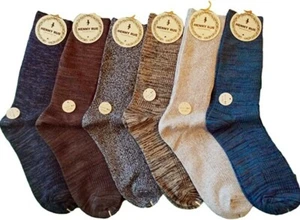 Lian LifeStyle Women's 6 Pairs Mid Calf Cotton Crew Socks Size 6-10 HR - Picture 1 of 4