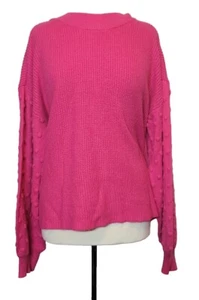 WOMEN VINCE CAMUTO AURORA PINK POPCORN L/S PULLOVER SWEATER SIZE XXL - Picture 1 of 4