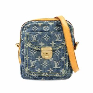 LOUIS VUITTON Monogram Denim Camera Bag Shoulder Bag Blue M95348 Purse 90275005 - Picture 1 of 11