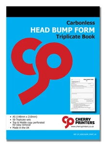 Cherry NCR School Head Bump Form Triplicate Book A5 50 Sets - Picture 1 of 4