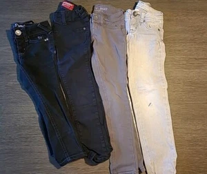 Girls Jeans Lot Of 4 Girls Size 6S - Justice & Arizona Size 6 Slim - Picture 1 of 3