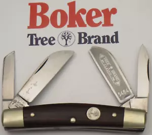 BOKER Solingen Medium Four Blade Congress Rosewood Handles - Carbon Steel - Used - Picture 1 of 13
