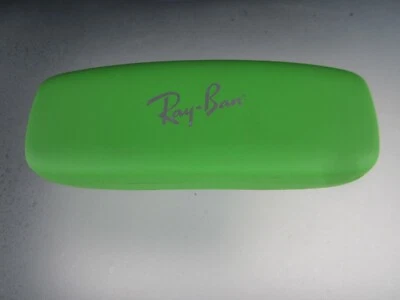 RAY-BAN Gafas de sol/gafas de sol verde con abrazadera FUNDA RÍGIDA L 6-1/8" pequeñas con logotipo Foto 1 de 4