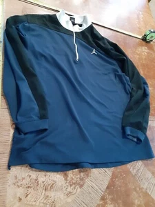 Jordan Jacket Mens 2XL XXL Navy Blue Basketball Full Zip Casual Outdoor #S97 - Picture 1 of 5