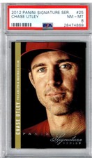 2012 Panini Signature Series Chase Utley PSA 8
