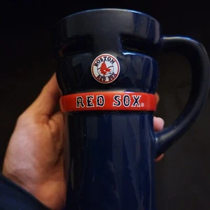 Boston Red Sox Tall Travel Mug Navy Red Cup Ceramic 16 oz by Encore Baseball MLB - Picture 1 of 11