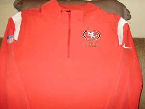 NFL San Francisco 49ers Nike Coaches Sideline L/S 1/4 Zip Golf Jacket Men's XL - Picture 1 of 12
