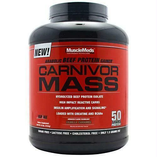MuscleMeds Carnivor Mass Vanilla Caramel Powder - 10 lbs
