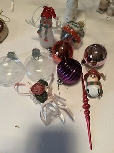 Vintage lot 10 of christmas ornaments