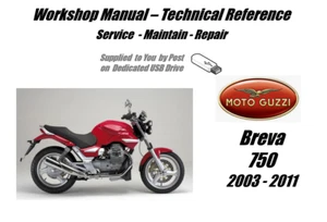 Moto Guzzi Breva 750 Service Repair Workshop Manual USB 2003 - 2011 - Picture 1 of 9