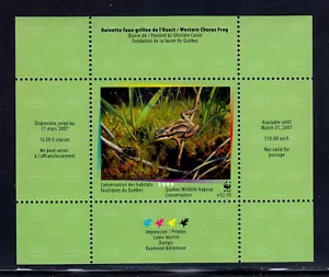 CANADÁ — VAN DAM QW19A — 2006 QUEBEC CONSERVACIÓN FROG + WWF — MNH — UN $25 - Imagen 1 de 1