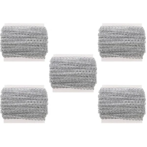 5 PCS Spitzenband Mit Perlen Selbstklebend Borte Grau Zum Nähen Baby - Bild 1 von 12