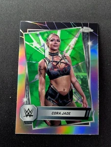 2025 Topps Chrome WWE #136 Cora Jade refractor verde neón y negro - Imagen 1 de 2
