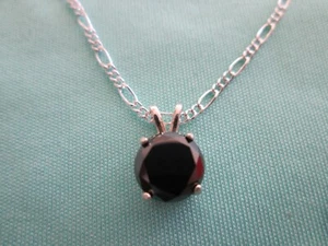 2.35ct NATURAL BLACK DIAMOND NECKLACE,FREE DIAMOND TESTER,CERTIFICATE,PENDANT - Picture 1 of 8