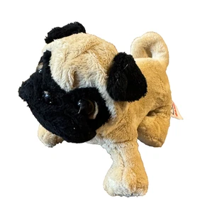Webkinz Pug Dog Plush Stuffed Animal 8" Soft Toy Beige Black Puppy Ganz - Picture 1 of 9