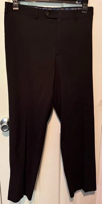 Pantalones Lauren Ralph Lauren Para Hombre 40 x 30 Negro Vestido Frente Plano Elastizados Pantalones Foto 1 de 4