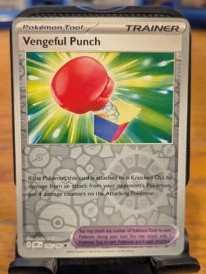 Pokemon TCG Obsidian Flames Vengeful Punch Reverse Holo 197/197 - Image 1 of 2