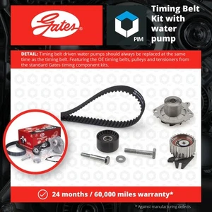 Timing Belt & Water Pump Kit fits FIAT BRAVO 1.9D 96 to 14 Set Gates 71771574 - Picture 1 of 3