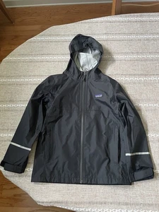 Patagonia H2NO Kids S 7-8 Black 100% Nylon Rain Jacket Used - Picture 1 of 23