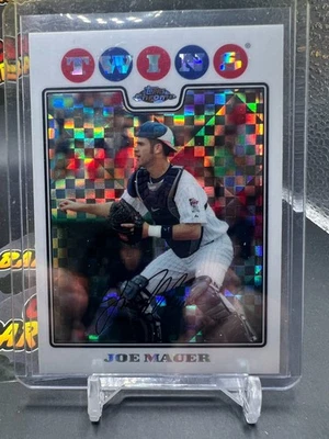 2008 Topps Chrome - Joe Mauer #9 X-Fractor - Image 1 of 2