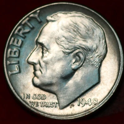 Uncirculated 1948 Philadelphia Mint Silver Roosevelt Dime - Image 1 of 2