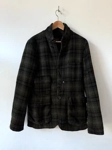 Woolrich Jacke Kurzmantel Wolle kariert grün Khaki S made in USA - Bild 1 von 10