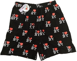 Schwarze I Love NY Boxershorts Erwachsene Unisex New York City Geschenk Souvenir Pyjama Neu mit Etikett - Bild 1 von 1