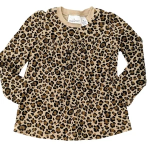 JUMPING BEANS Girls Long Sleeve Top Leopard Print 3T Cheetah NEW - Picture 1 of 4