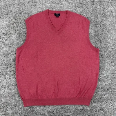 Chaleco Suéter Brooks Brother Para Hombre 2X Rosa Preppy 100% Algodón Supima 346 Foto 1 de 4