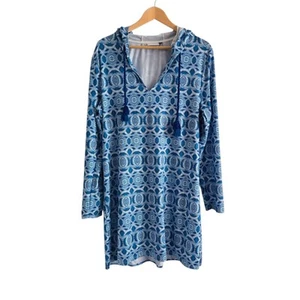 Cabana Life Cover Up Size XL Crystal Cove Hooded Cover-Up Crystal Geo UPF 50+ - Picture 1 of 11