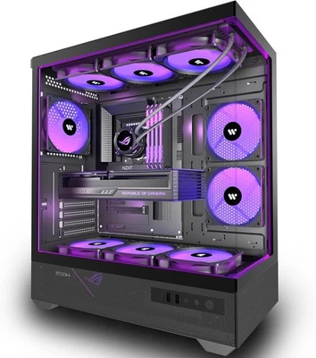 ATX PC-Gehäuse 6×120 mm ARGB PWM-Lüfter vorinstalliert ，Mid-Tower Gaming - Bild 1 von 4