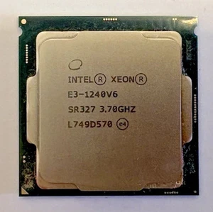 Computadora de escritorio/servidor Intel Xeon E3-1240 v6 @ 3,70 GHz cuatro núcleos LGA 1155 CPU SR327-03 - Imagen 1 de 2