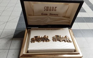 Swank 0-4-2 Locomotive Train Engine Cufflinks Boxed - Picture 1 of 4