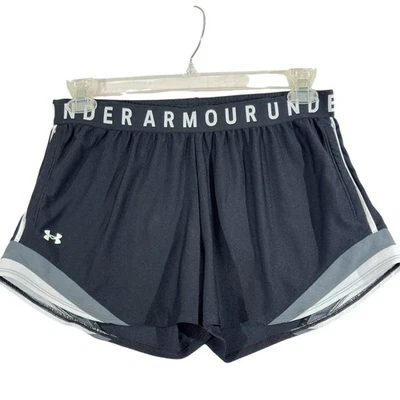 Under Armour Play Up 3.0 Tri Loose Womens L LARGE Black  3" Run Shorts 1360940 - Image 1 of 4