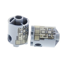 2x Lego Cylinder Round Brick 2x2x2 Sand Blue Drive Star Wars 4487 4486 30361px4