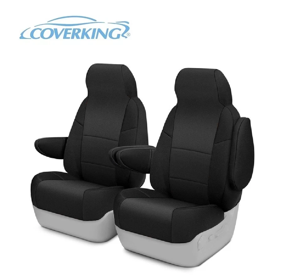Fundas de asiento delanteras Toyota Rav4 2019-2025 de neopreno de grado CR, ajuste personalizado negras Foto 1 de 4