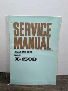 Akai X-150D Reel to Reel Tape Deck Service Manual Vintage Original Paperwork  - Picture 1 of 2