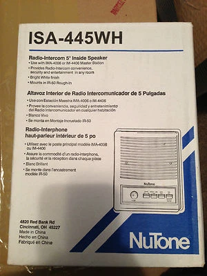 *New*  Nutone ISA-445WH 5" Inside Intercom Speaker IS-445 IMA-4406 IM-4406 4006 - Image 1 of 4