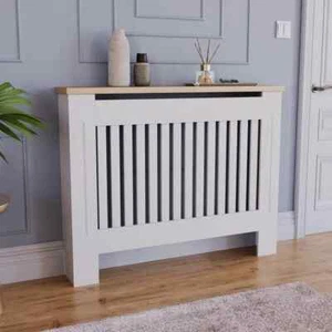 Arlington Radiator Cover White Modern Wood Brand New in box - Picture 1 of 2