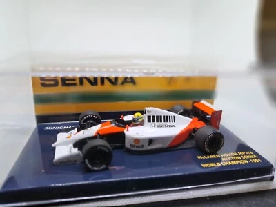 MINICHAMPS 540914301 1/43 F1 McLAREN HONDA MP4/6 AYRTON SENNA 1991 WORLD CHAMPIO - Immagine 1 di 4